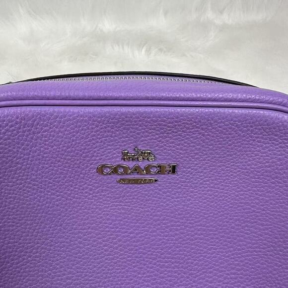 Coach Jamie Crossbody Camera Bag In Leather/Silver/Iris CR110 NWT - Picture 11 of 12